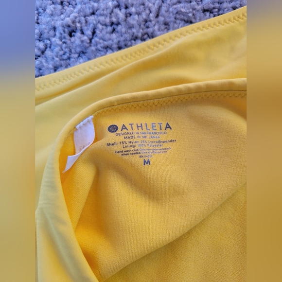 Athleta Chroma Cross Strap Bikini Top & Yellow Lowrise Bottom Womens Size Medium - Picture 6 of 8
